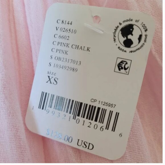 Free People NWT Maxi Pink Cotton Dress size XS - Picture 5 of 7